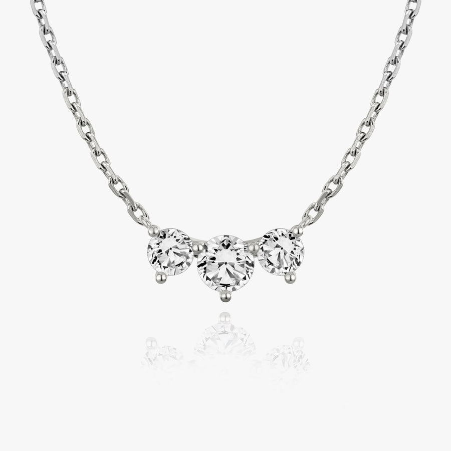 1.0 TCW Round CVD F/VS Diamond Necklace - Barbara Maison 