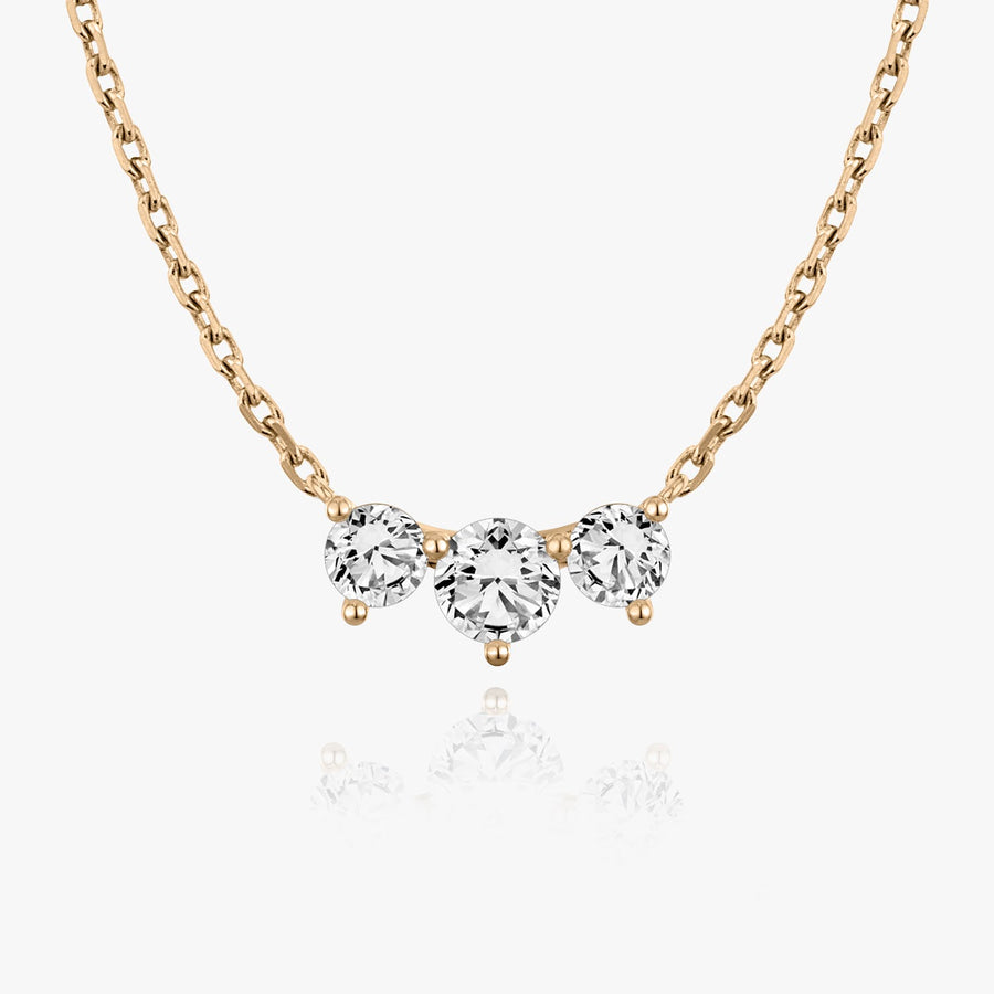 1.0 TCW Round CVD F/VS Diamond Necklace - Barbara Maison 