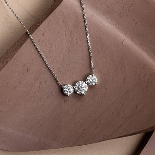 2.0 TCW Round F/VS Lab Grown Diamond Necklace - Barbara Maison 