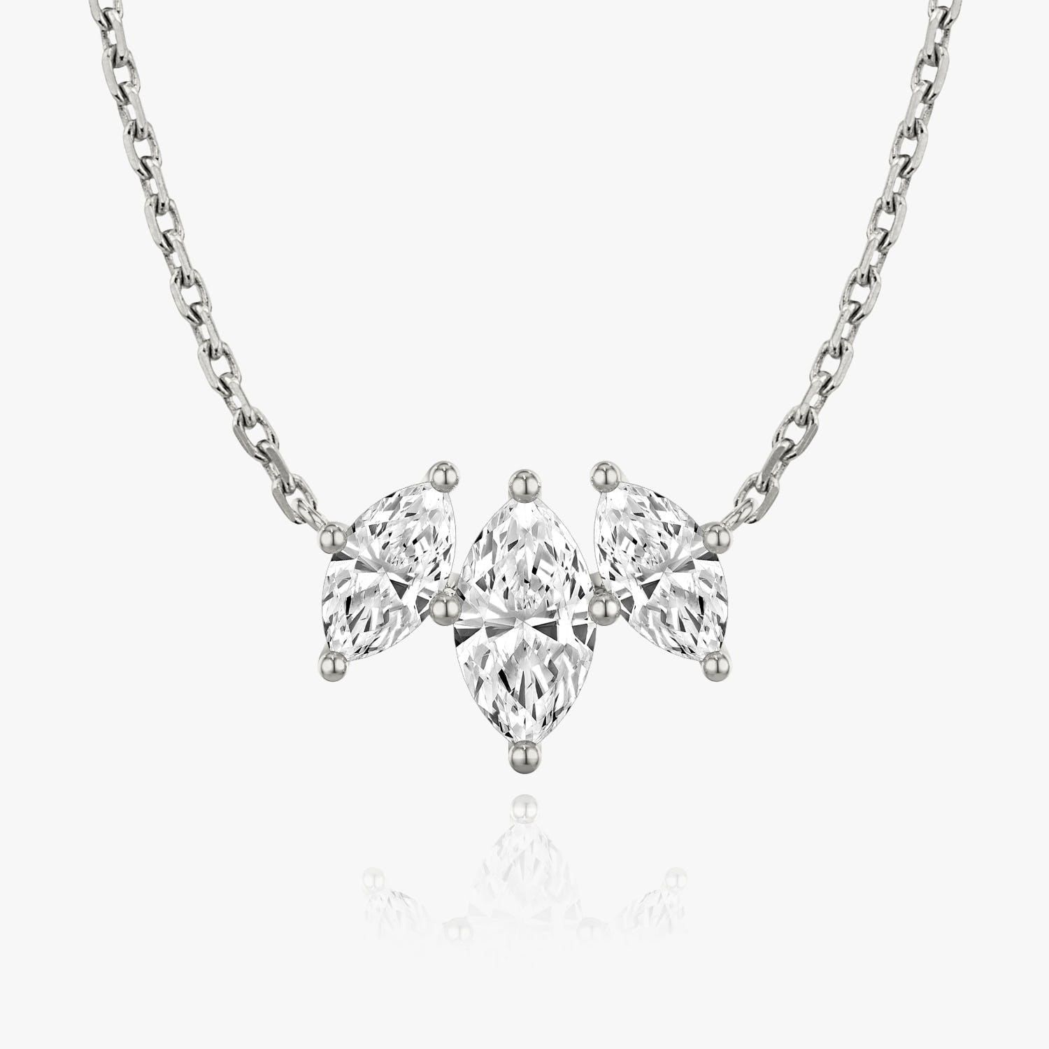 1.0 TCW Marquise CVD F/VS Diamond Necklace - Barbara Maison 