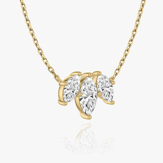 1.0 TCW Marquise F/VS Lab Grown Diamond Necklace - Barbara Maison 