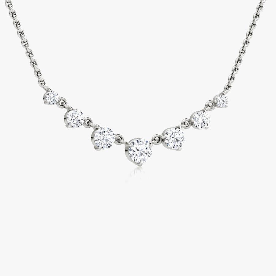 0.25 CT Round CVD F/VS Diamond Necklace - Barbara Maison 