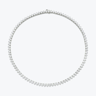 9.60 CT Round Tennis CVD F/VS Diamond Necklace - Barbara Maison 