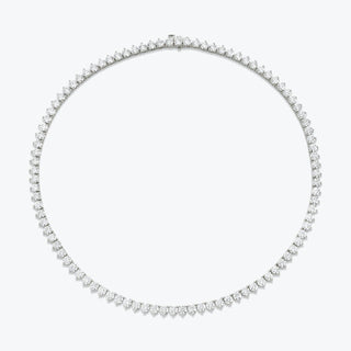 9.60 TCW Round F/VS Lab Grown Diamond Necklace - Barbara Maison 