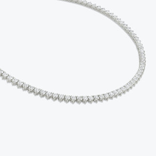 9.60 CT Round Tennis CVD F/VS Diamond Necklace - Barbara Maison 