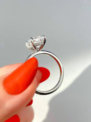 2 CT Cushion Hidden Halo CVD F/VS1 Diamond Engagement Ring - Barbara Maison 