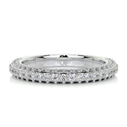 0.75ct Round EF- VVS Diamond Half Eternity Stackable Wedding Band