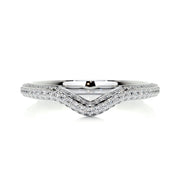 0.75ct Round EF- VVS Diamond Curved Wedding Band
