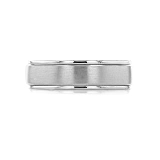 Men's Brushed Finish Classic Wedding Band - Barbara Maison 