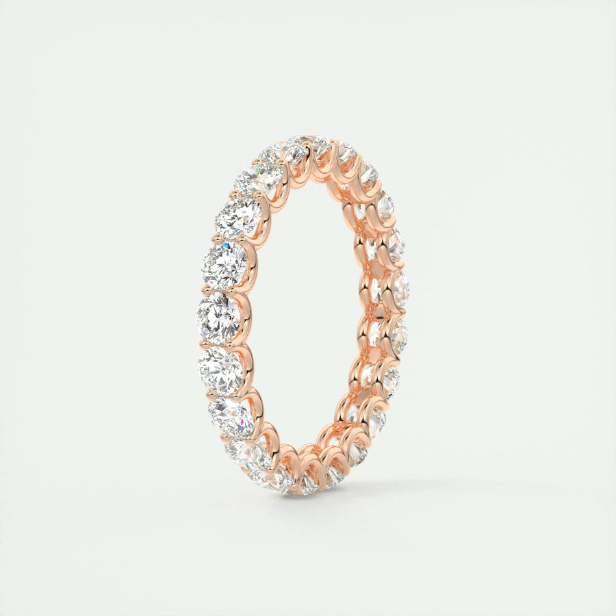 2.1 CT Round Full Eternity CVD EF/VVS Diamond Wedding Band - Barbara Maison 
