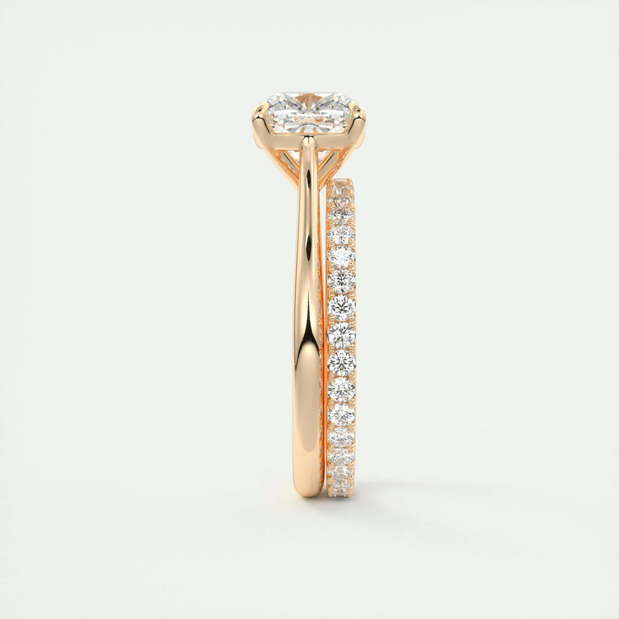 2 CT Cushion Solitaire CVD F/VS1 Diamond Engagement Ring - Barbara Maison 