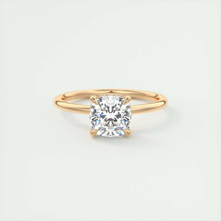 2 CT Cushion Hidden Halo CVD F/VS1 Diamond Engagement Ring - Barbara Maison 