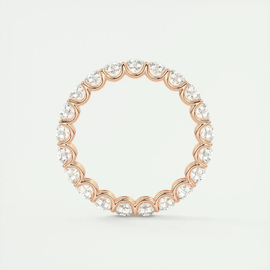 2.1 CT Round Full Eternity CVD EF/VVS Diamond Wedding Band - Barbara Maison 