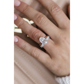 4.0 CT Oval Solitaire Moissanite Engagement Ring - Barbara Maison 