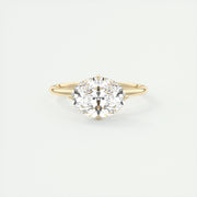 2 CT Oval Hidden Halo CVD F/VS1 Diamond Engagement Ring - Barbara Maison 