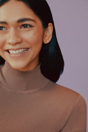 1.0 TCW Round Cut Moissanite Solitaire Stud Earrings - Barbara Maison 