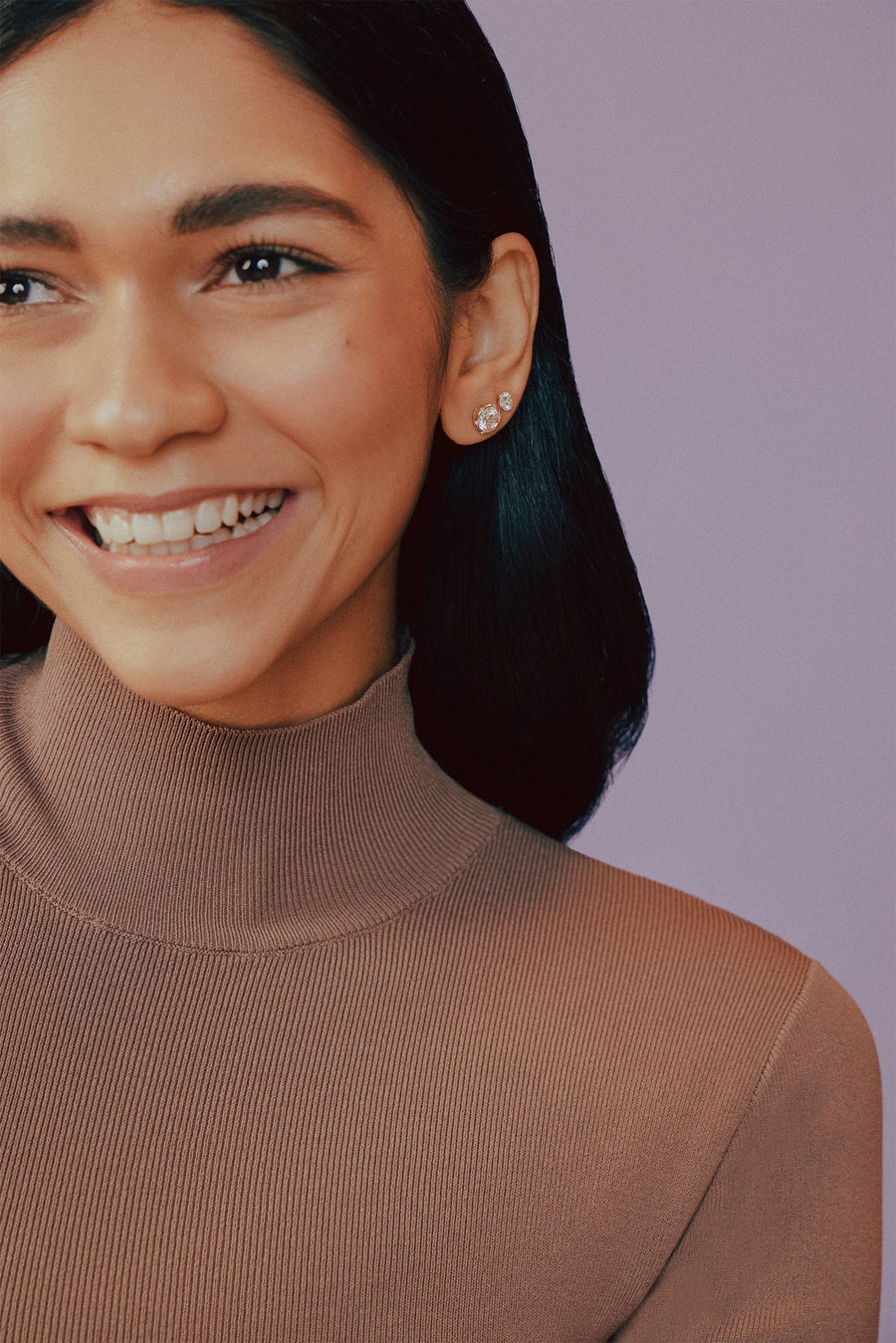 1.0 TCW Round Cut Moissanite Solitaire Stud Earrings - Barbara Maison 