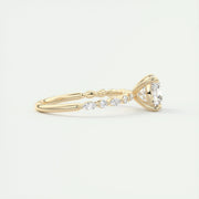 2 CT Cushion Solitaire CVD F/VS1 Diamond Engagement Ring - Barbara Maison 