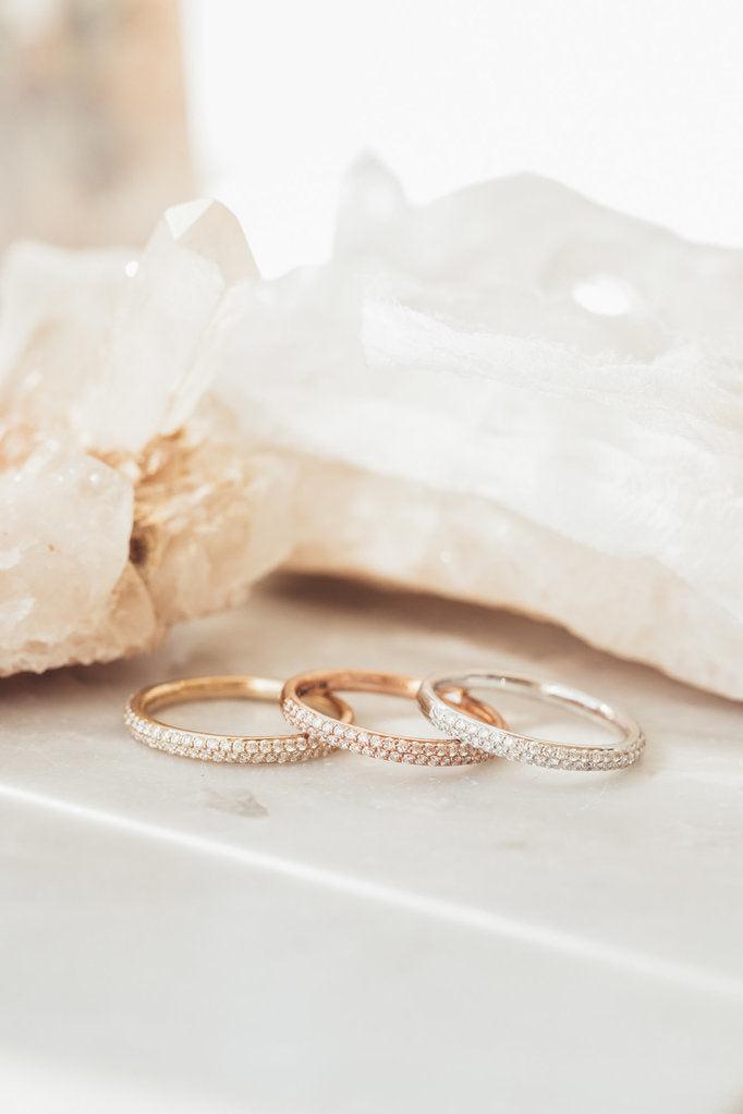 0.24 TCW Round Cut Half Eternity Moissanite Wedding Band - Barbara Maison 