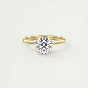 1.5 CT Round Solitaire CVD F/VS1 Diamond Engagement Ring - Barbara Maison 