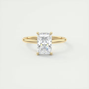2 CT Radiant Hidden Halo CVD F/VS1 Diamond Engagement Ring - Barbara Maison 