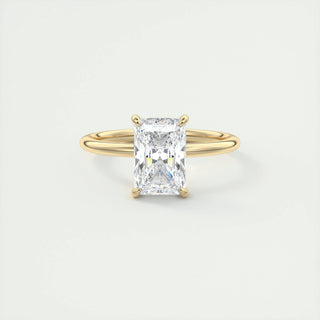 2 CT Radiant Hidden Halo CVD F/VS1 Diamond Engagement Ring - Barbara Maison 