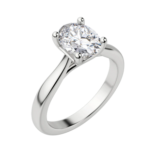 1.33 CT Oval Cut Solitaire Moissanite Engagement Ring - Barbara Maison 