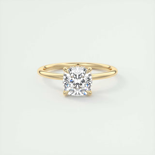 2 CT Cushion Hidden Halo CVD F/VS1 Diamond Engagement Ring - Barbara Maison 