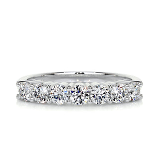 0.75ct Round EF- VVS Diamond Half Eternity Stackable Wedding Band