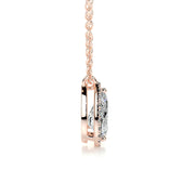 1.50 CT Pear Halo CVD F/VS Diamond Necklace - Barbara Maison 