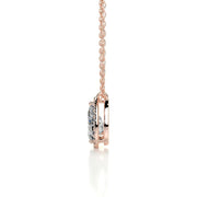 1.50 CT Pear Halo CVD F/VS Diamond Necklace - Barbara Maison 