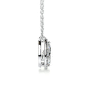 1.50 CT Pear Halo CVD F/VS Diamond Necklace - Barbara Maison 