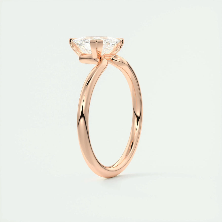 1.5 CT Trillion Solitaire CVD F/VS1 Diamond Engagement Ring - Barbara Maison 