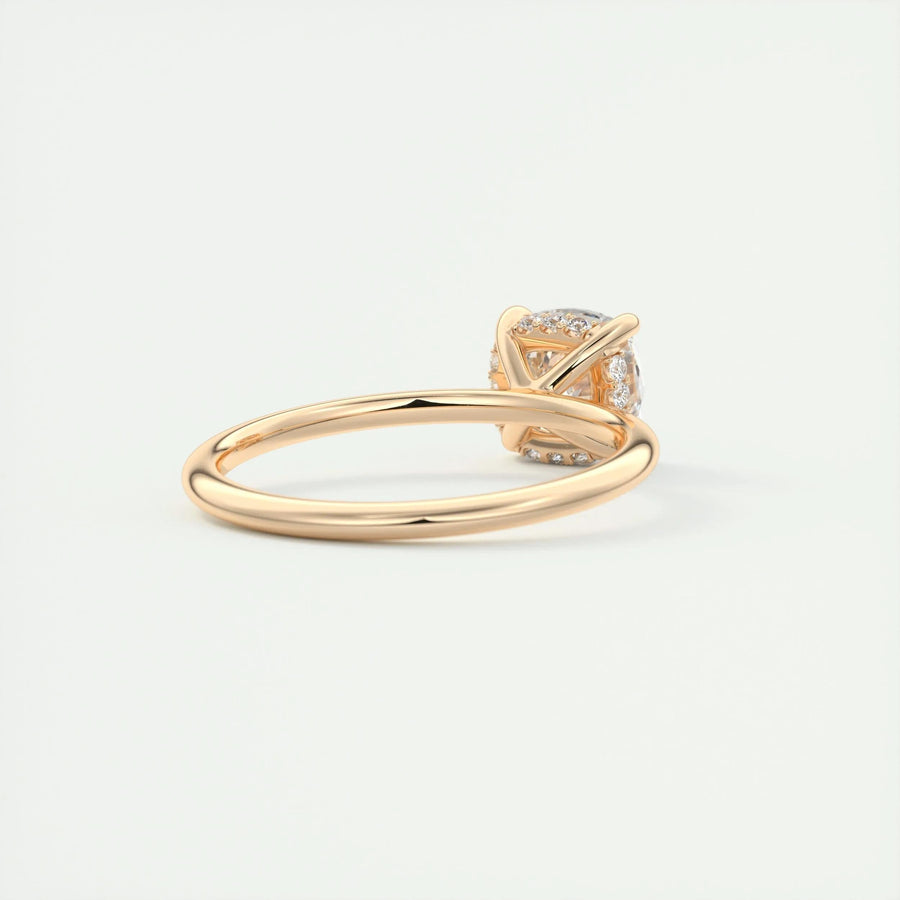 2 CT Cushion Hidden Halo CVD F/VS1 Diamond Engagement Ring - Barbara Maison 