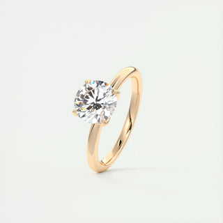 1.5 CT Round Solitaire CVD F/VS1 Diamond Engagement Ring - Barbara Maison 