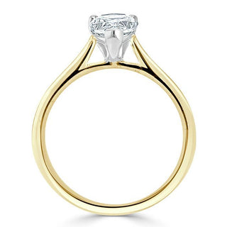 0.75 CT Pear Cut Solitaire Moissanite Engagement Ring - Barbara Maison 