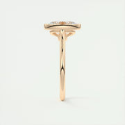 2 CT Oval Bezel CVD F/VS1 Diamond Engagement Ring - Barbara Maison 