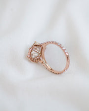 3.0 CT Pear Cluster Halo Moissanite Engagement Ring - Barbara Maison 