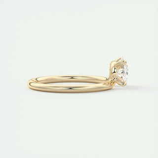 1.5 CT Oval Solitaire CVD F/VS1 Diamond Engagement Ring - Barbara Maison 