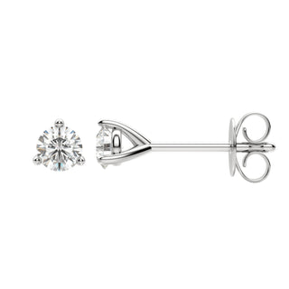 0.50 TCW-1.0 TCW Round Cut Moissanite Solitaire Stud Earrings - Barbara Maison 