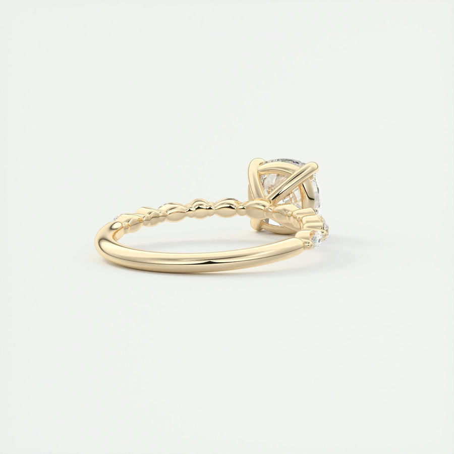 2 CT Cushion Solitaire CVD F/VS1 Diamond Engagement Ring - Barbara Maison 