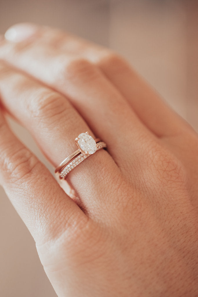 0.24 TCW Round Cut Half Eternity Moissanite Wedding Band - Barbara Maison 