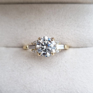 2.0 CT Round Cluster CVD E/VVS2 Diamond Engagement Ring - Barbara Maison 