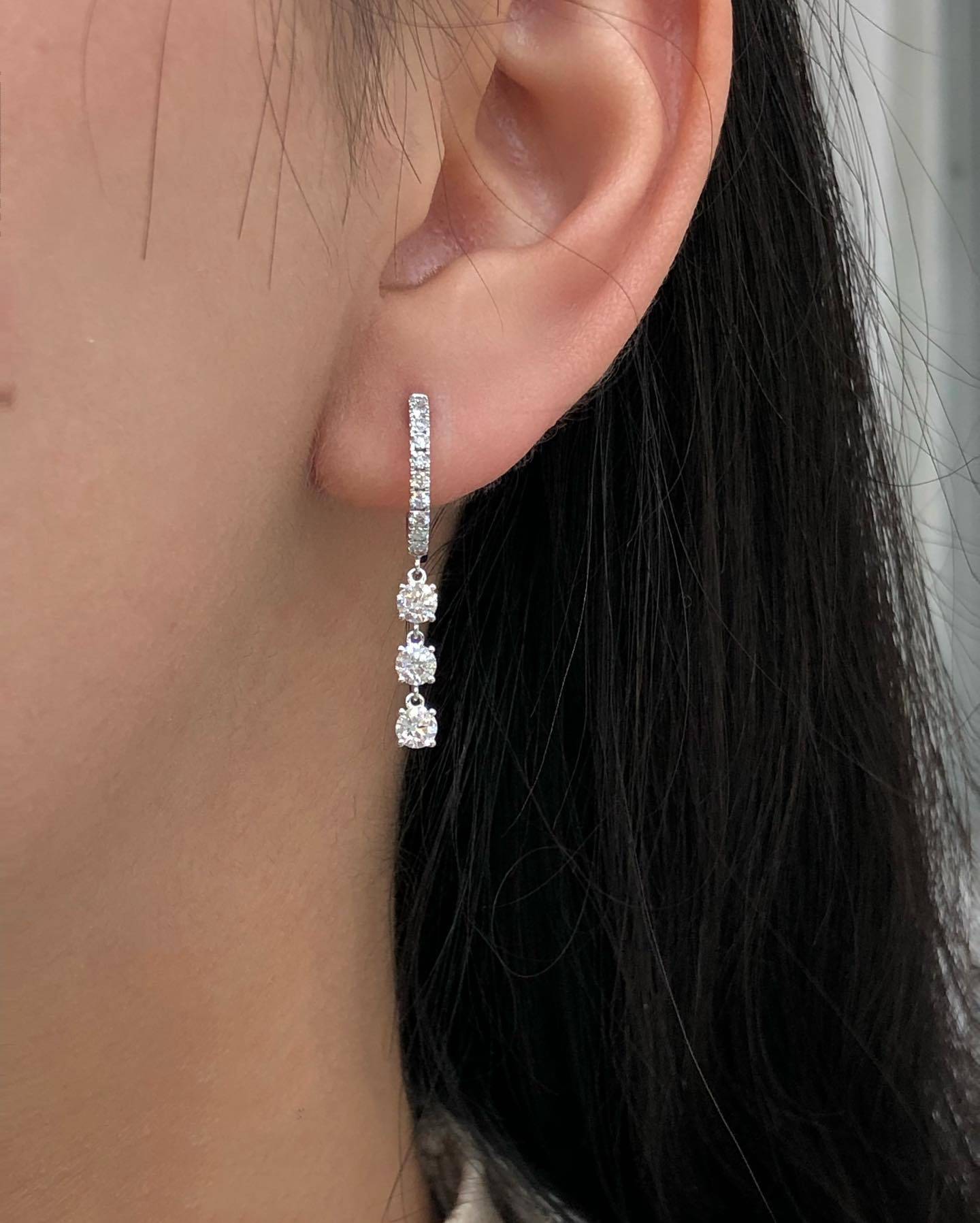 2.50 CT Round G/VS Lab Grown Diamond Earrings - Barbara Maison 