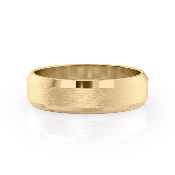 Classic Brushed Finish Wedding Band For Men - Barbara Maison 