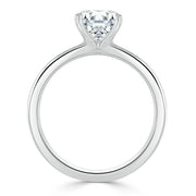 0.75 CT Round Cut Solitaire Moissanite Engagement Ring - Barbara Maison 