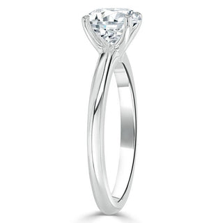 0.75 CT Round Cut Solitaire Moissanite Engagement Ring - Barbara Maison 