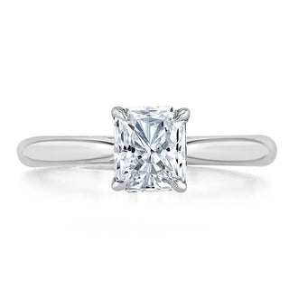 1.0 CT Radiant Cut Solitaire Moissanite Engagement Ring - Barbara Maison 