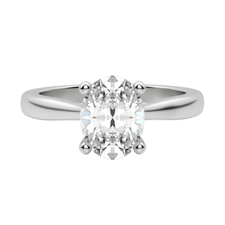 1.33 CT Oval Cut Solitaire Moissanite Engagement Ring - Barbara Maison 