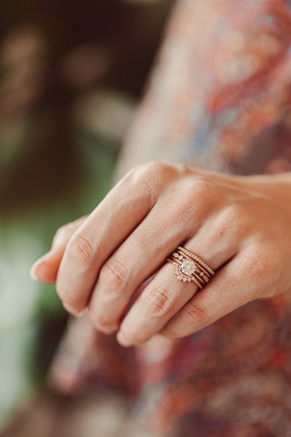 0.14 Minimalist Moissanite Wedding Band